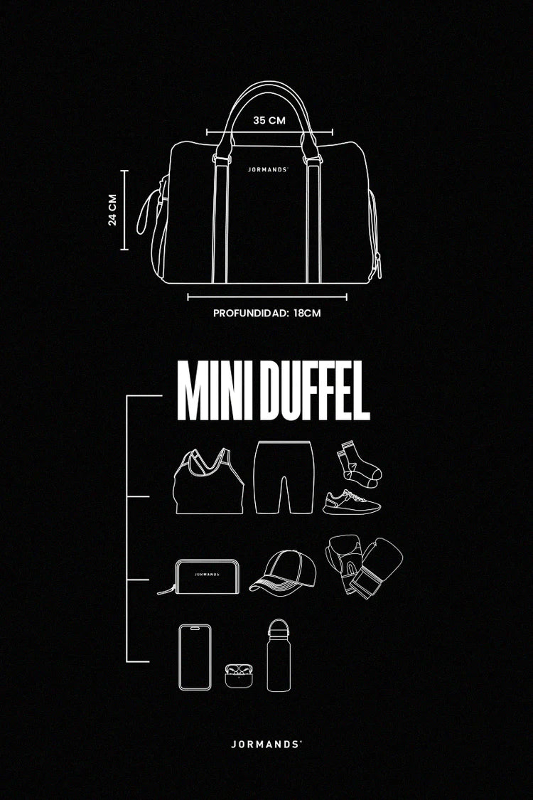 BLACK MINI DUFFEL BAG