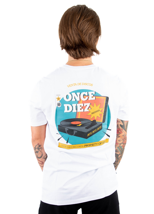 1110 RECORDS T-SHIRT / BLANCO - ONCE DIEZ