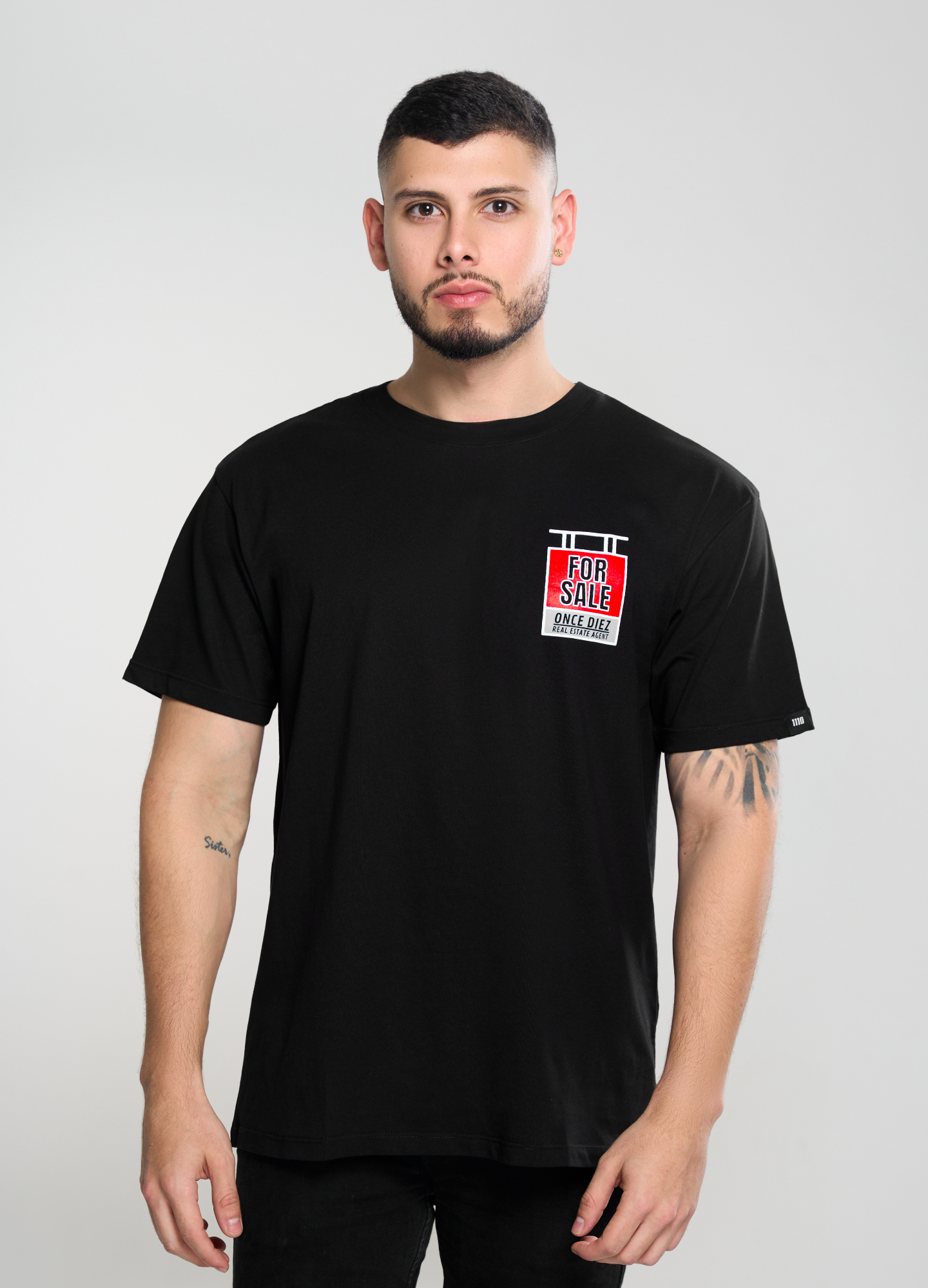 REAL ESTATE AGENT T-SHIRT / NEGRO - ONCE DIEZ