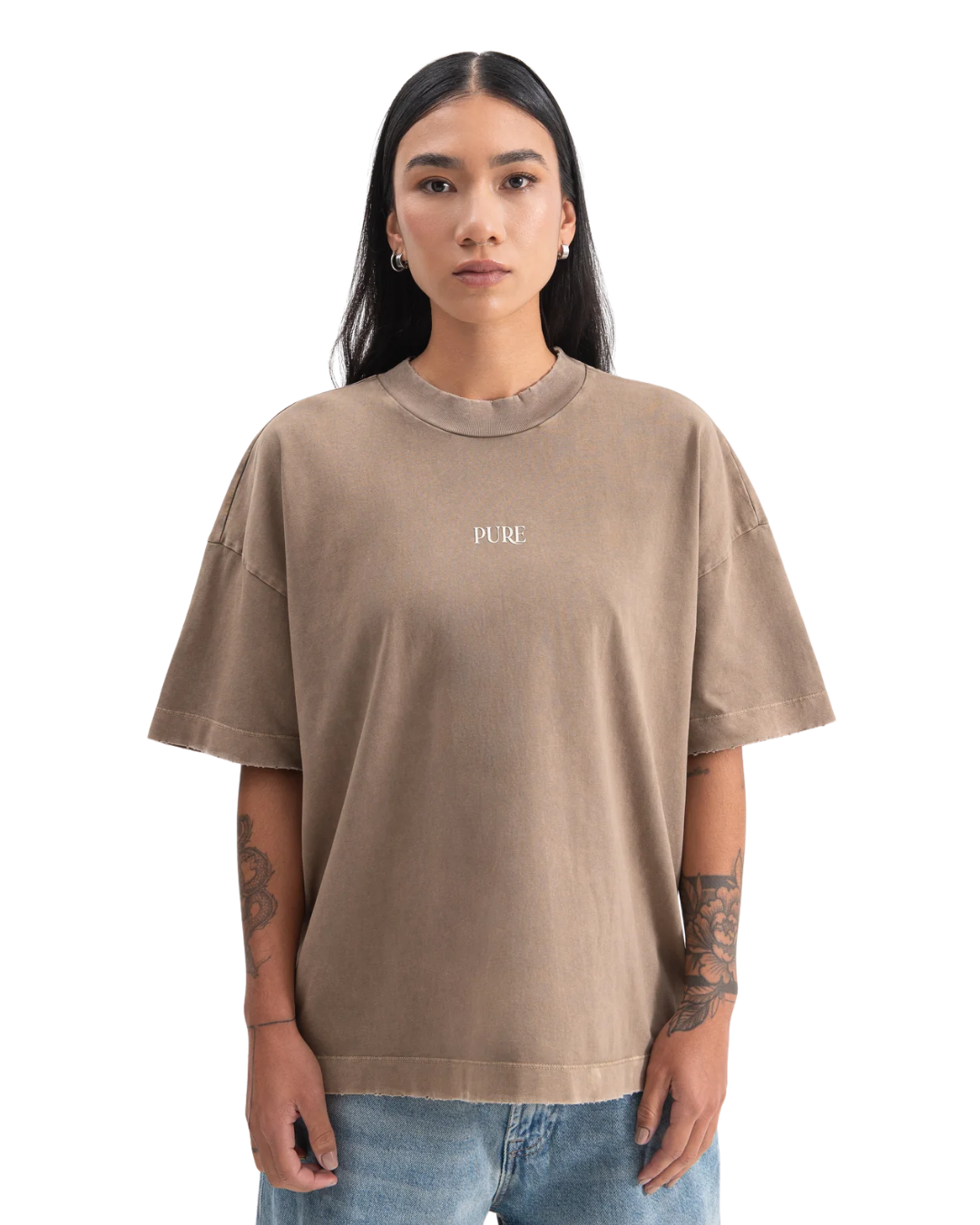 KNOCKOUT BROWN GLOVES T-SHIRT - PURE