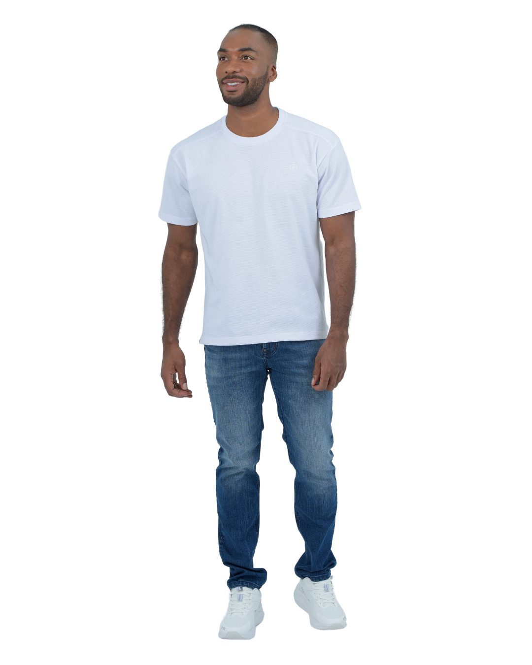 T-SHIRT BLANCA TEXTURED - BLUE INC