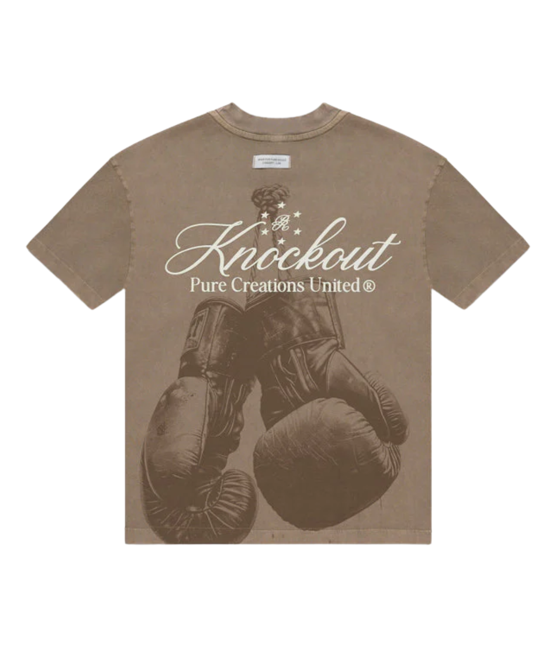 KNOCKOUT BROWN GLOVES T-SHIRT - PURE