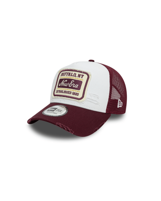 NEW ERA TRUCKER Patch Distress Wine - NEW ERA 940AF