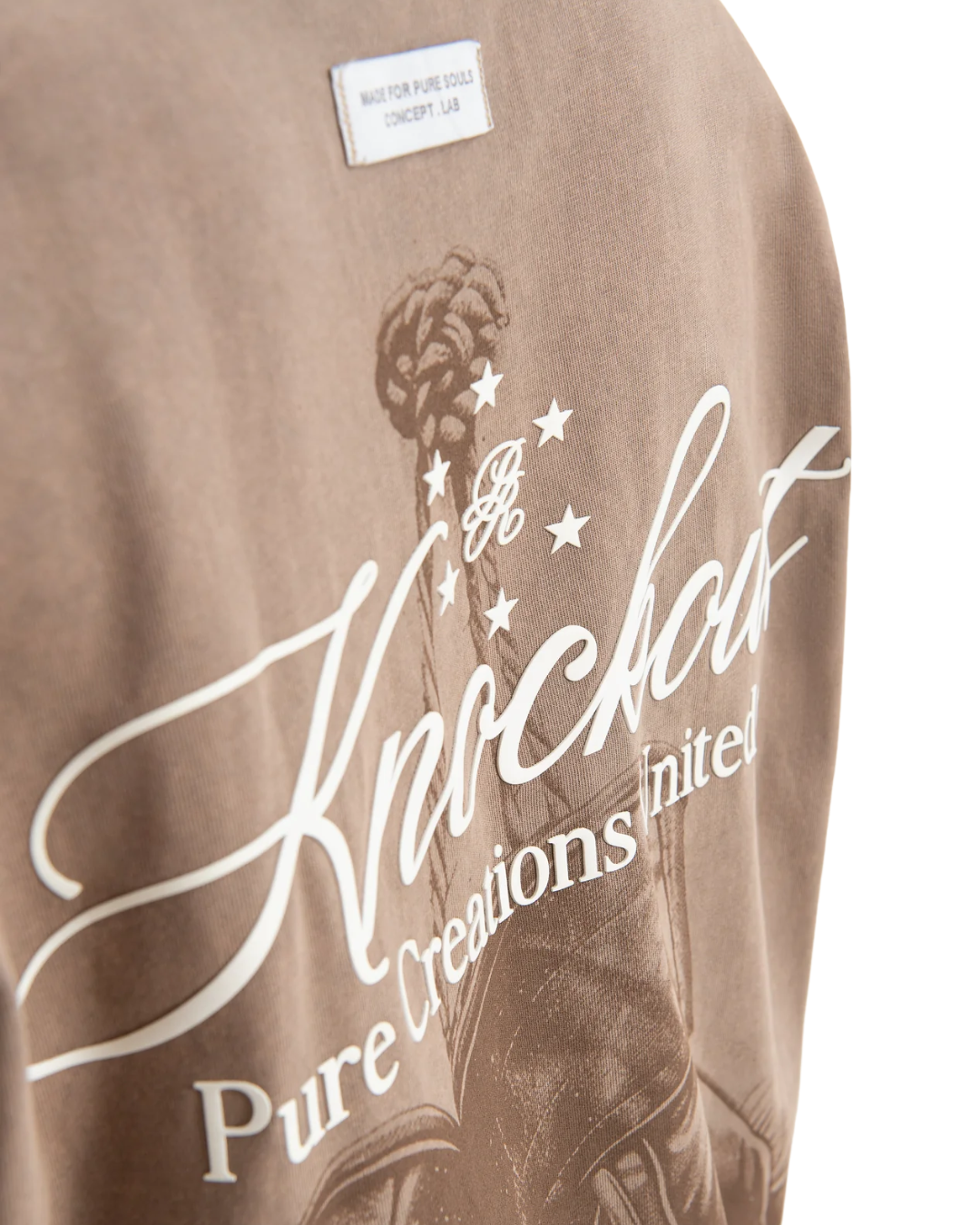 KNOCKOUT BROWN GLOVES T-SHIRT - PURE