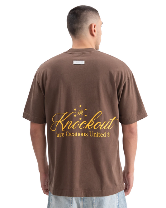 KNOCKOUT BROWN T-SHIRT - PURE