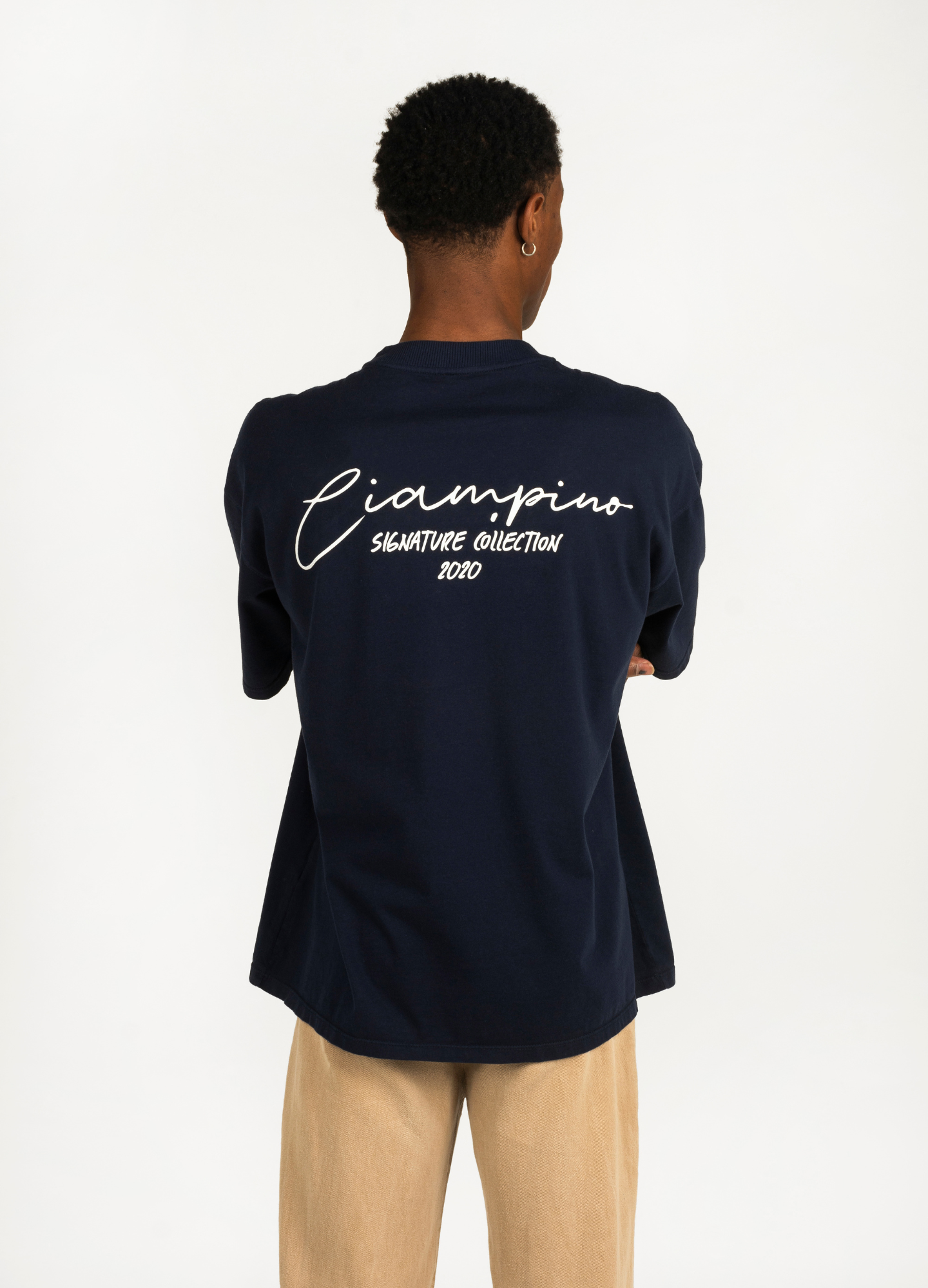 SIGNATURE T-SHIRT OVERSIZE / AZUL  - CIAMPINO