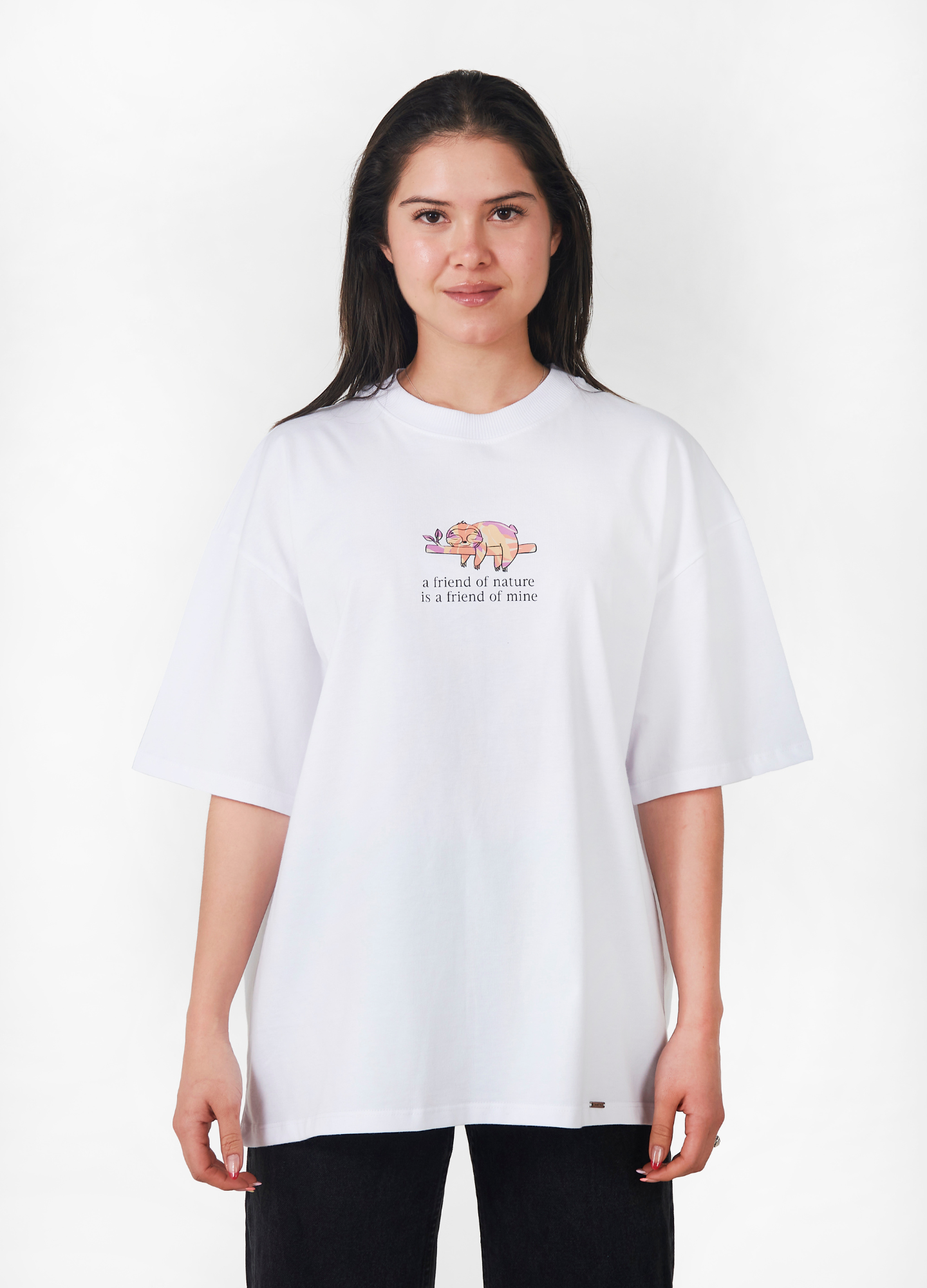 SIGNATURE NATURE ORANGE T-SHIRT OVERSIZE / BLANCO - CIAMPINO