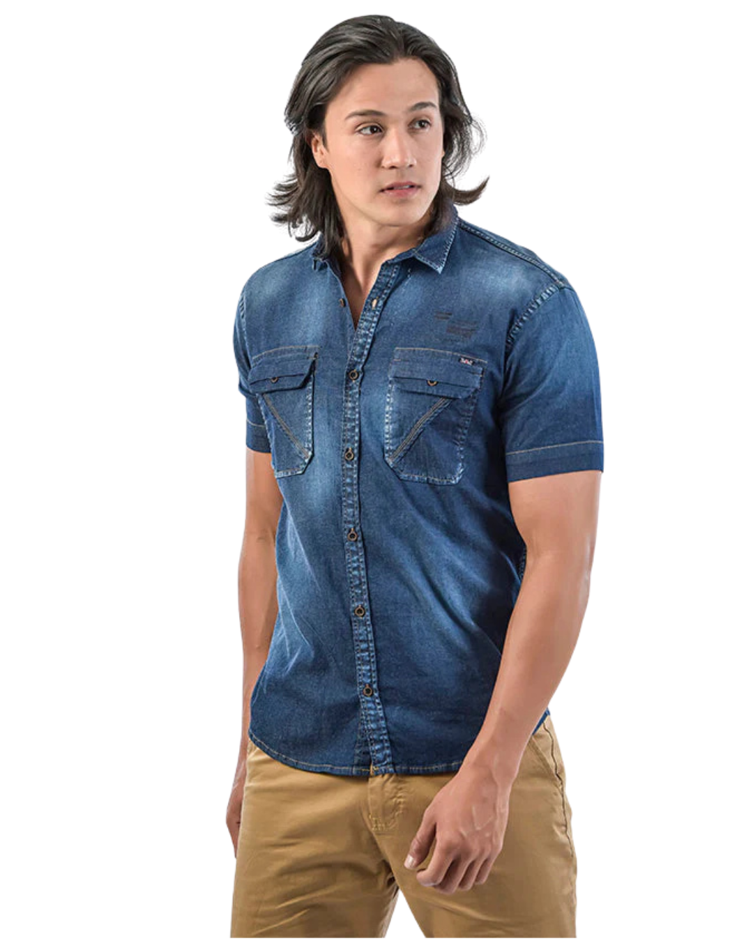CAMISA MANGA CORTA DENIM  - ROOTT+CO