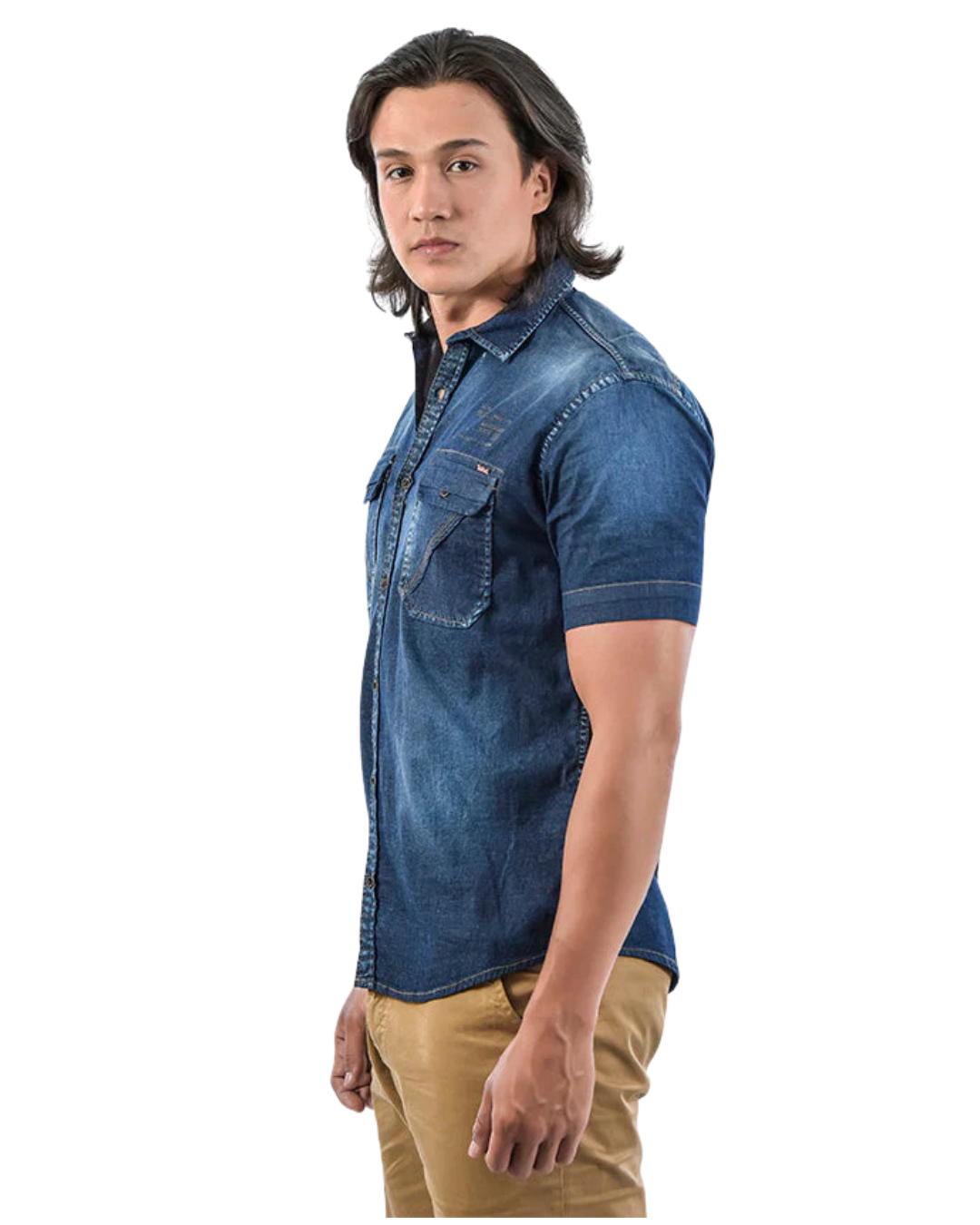 CAMISA MANGA CORTA DENIM  - ROOTT+CO