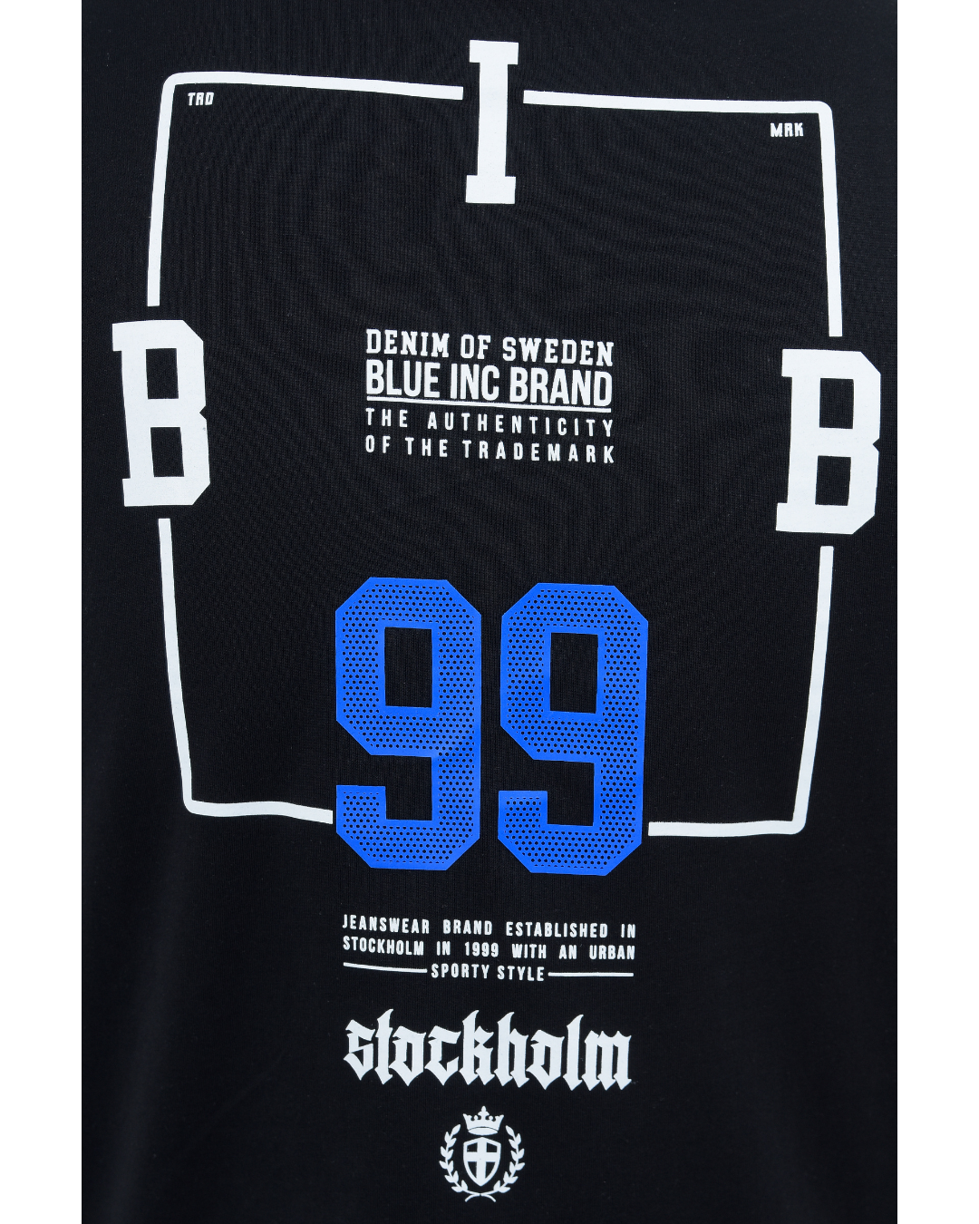 T-SHIRT NEGRA STOCKHOLM 99 - BLUE INC
