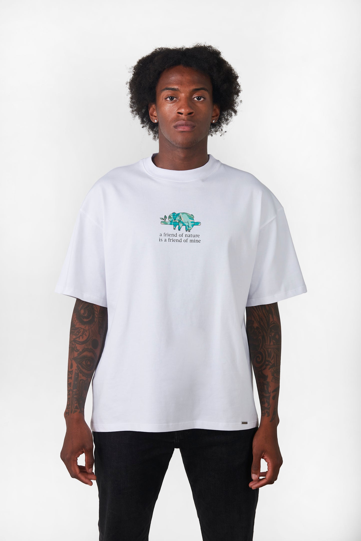 SIGNATURE NATURE GREEN T-SHIRT OVERSIZE / BLANCO - CIAMPINO