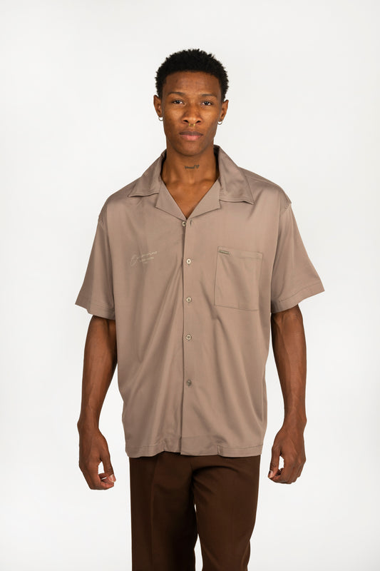 CAMISA MANGA CORTA SIGNATURE BEIGE -  CIAMPINO