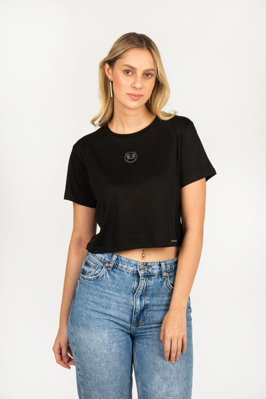 CROPTOP SILUETA NEGRO - CIAMPINO