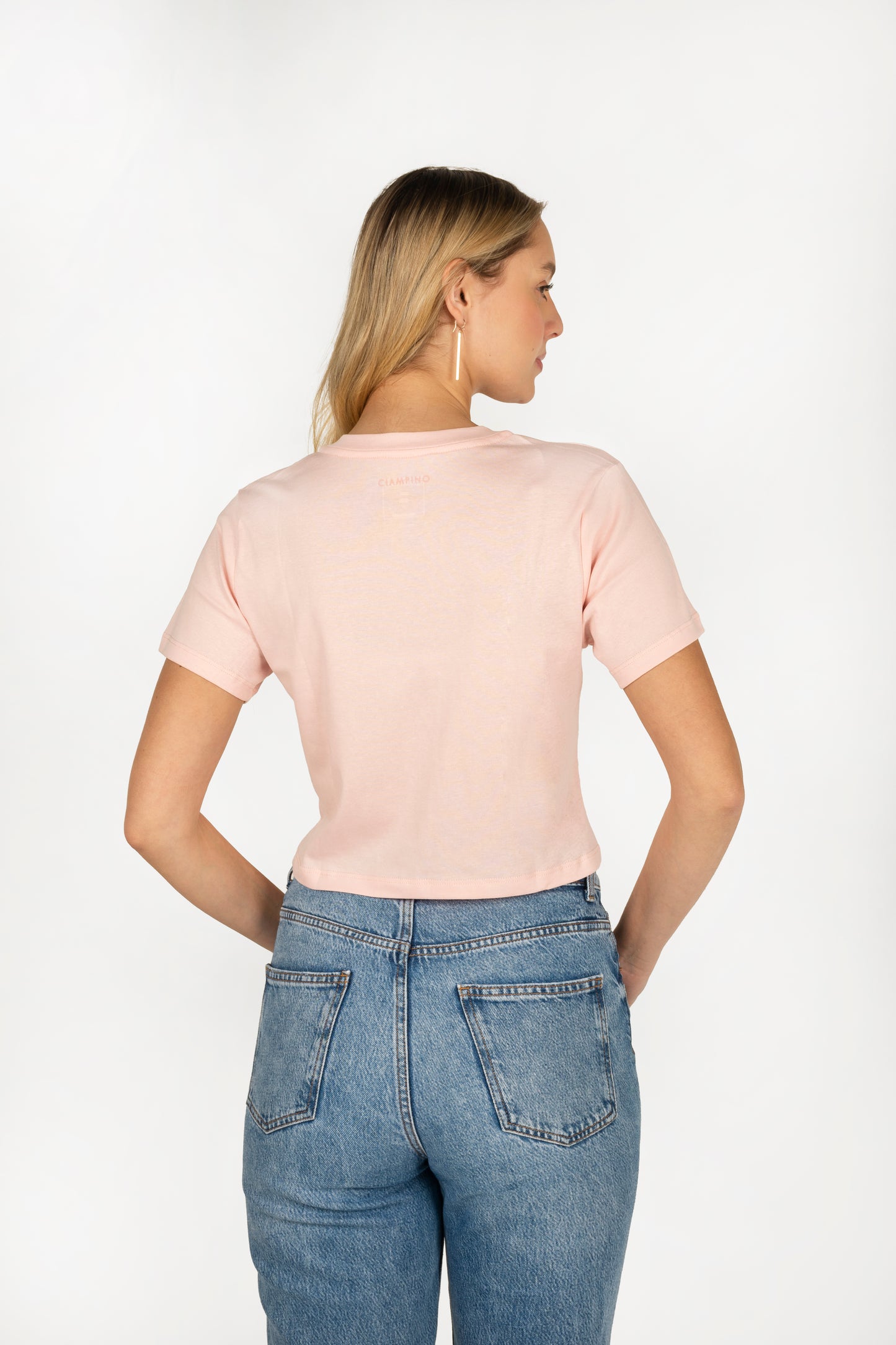 CROPTOP SILUETA PEREZOSO ROSA - CIAMPINO