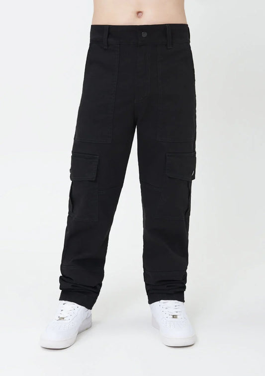 PURE2K BLACK CARGO PANTS - PURE