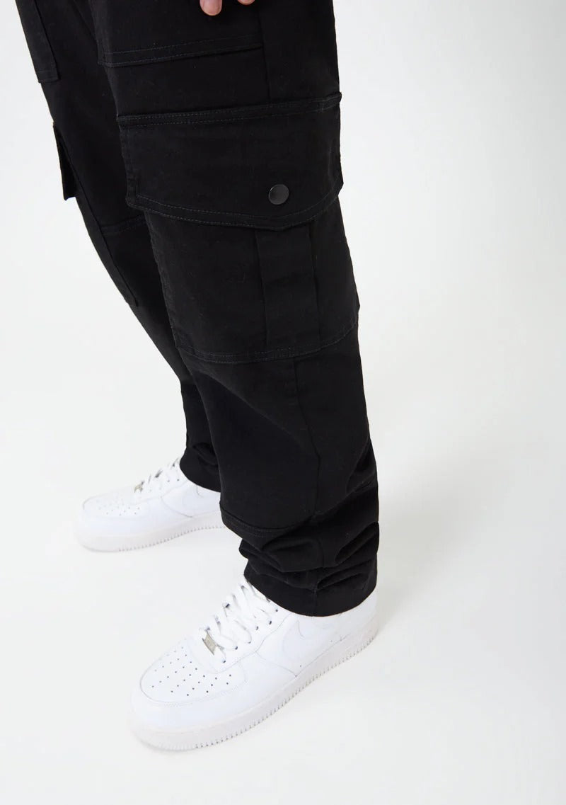 PURE2K BLACK CARGO PANTS - PURE