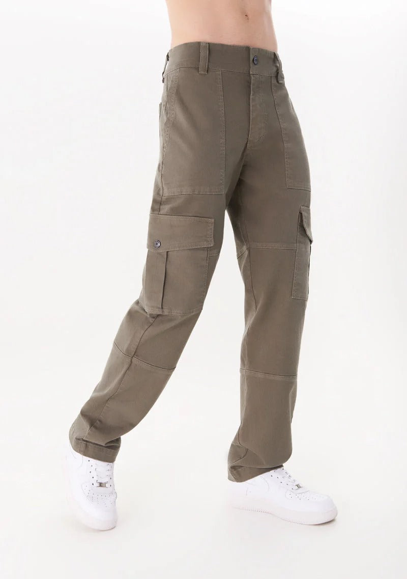 COLLEGE DARK GREEN CARGO PANTS - PURE