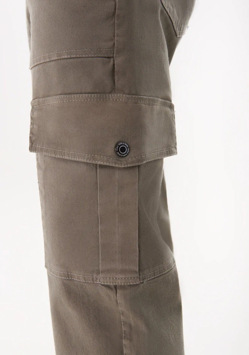 COLLEGE DARK GREEN CARGO PANTS - PURE