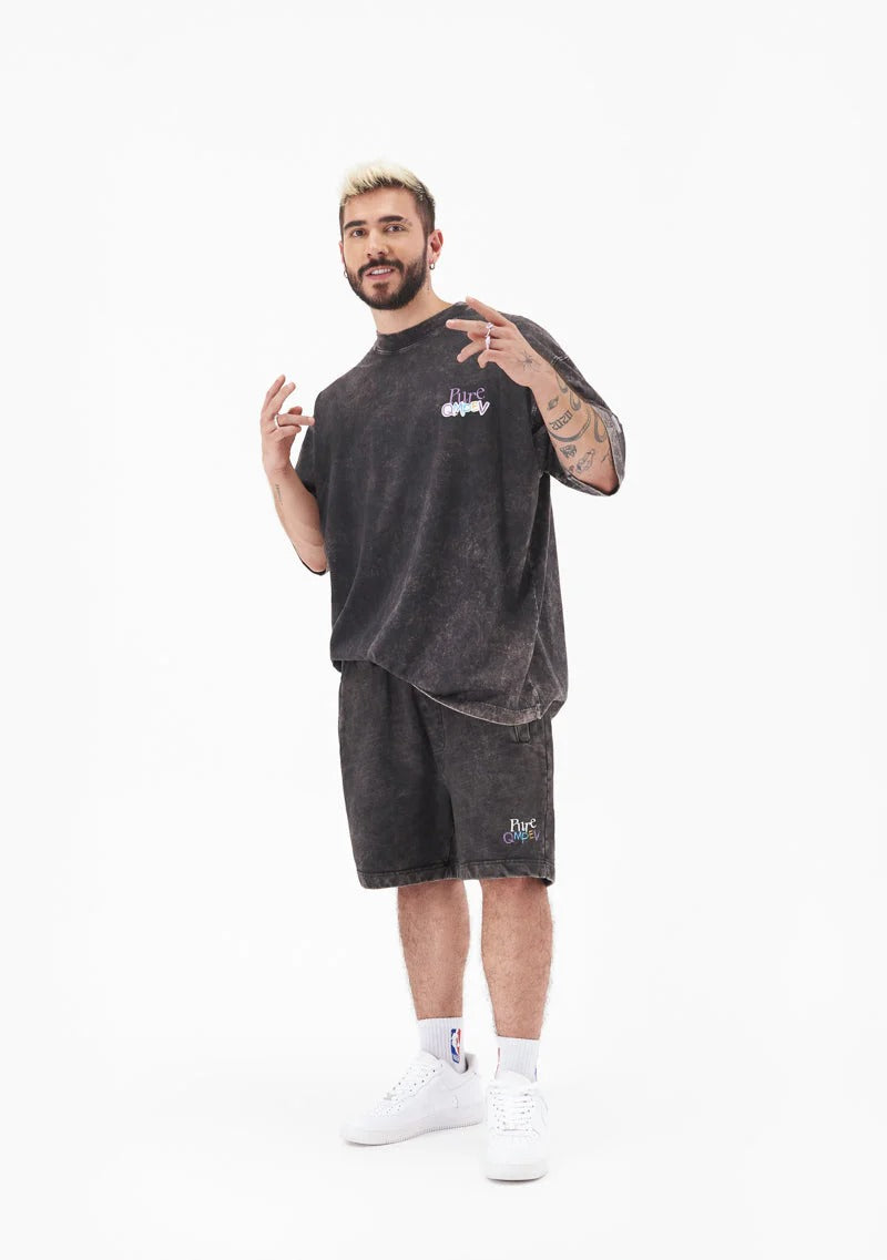 Q.M.P.E.V BLACK SHORTS - PURE