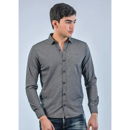 CAMISA MANGA LARGA GRIS OSCURO - ROOTT+CO