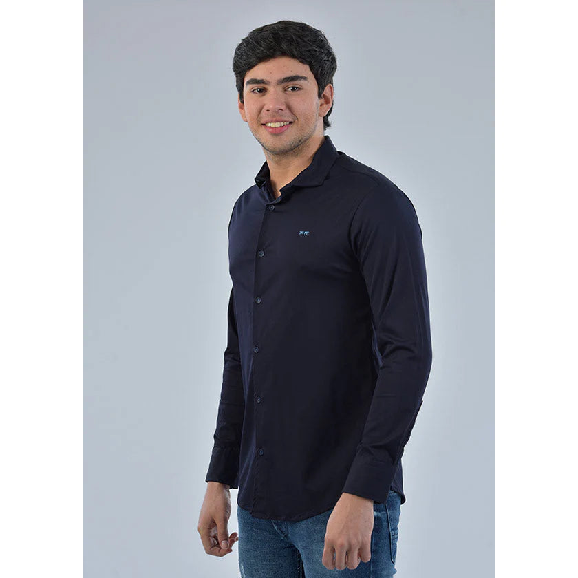 CAMISA MANGA LARGA AZUL OSCURO - ROOTT+CO