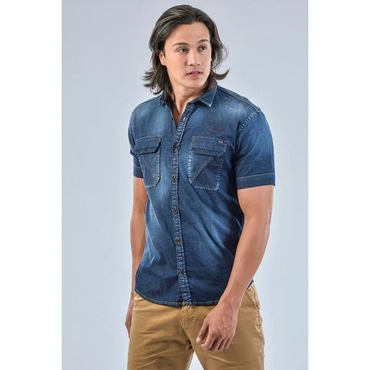 CAMISA MANGA CORTA DENIM  - ROOTT+CO