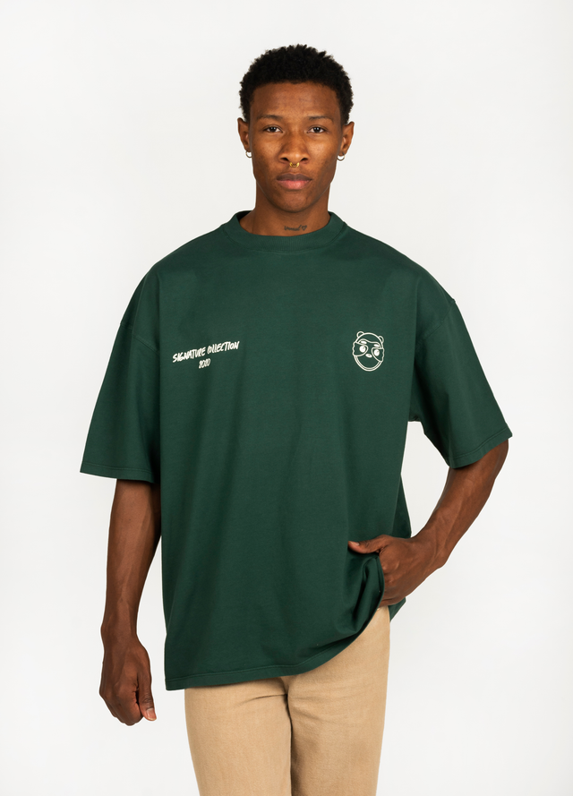 SIGNATURE T-SHIRT OVERSIZE  / VERDE  - CIAMPINO