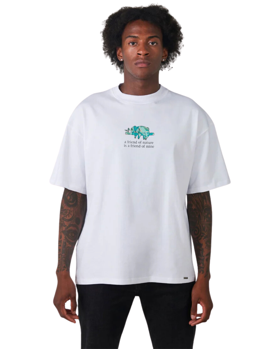 SIGNATURE NATURE GREEN T-SHIRT OVERSIZE / BLANCO - CIAMPINO