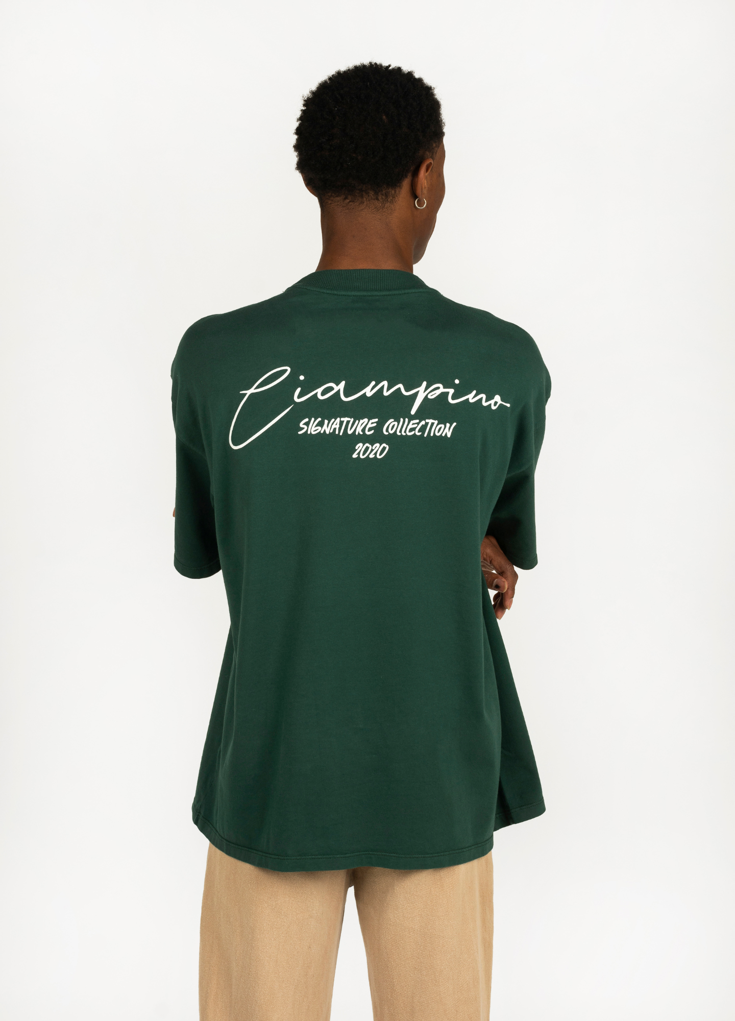 SIGNATURE T-SHIRT OVERSIZE  / VERDE  - CIAMPINO